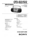 Сервисная инструкция Sony CFD-S22, CFD-S32