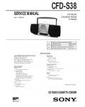 Сервисная инструкция Sony CFD-S38