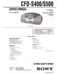 Сервисная инструкция SONY CFD-S400, S500