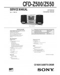 Сервисная инструкция Sony CFD-Z500, CFD-Z550