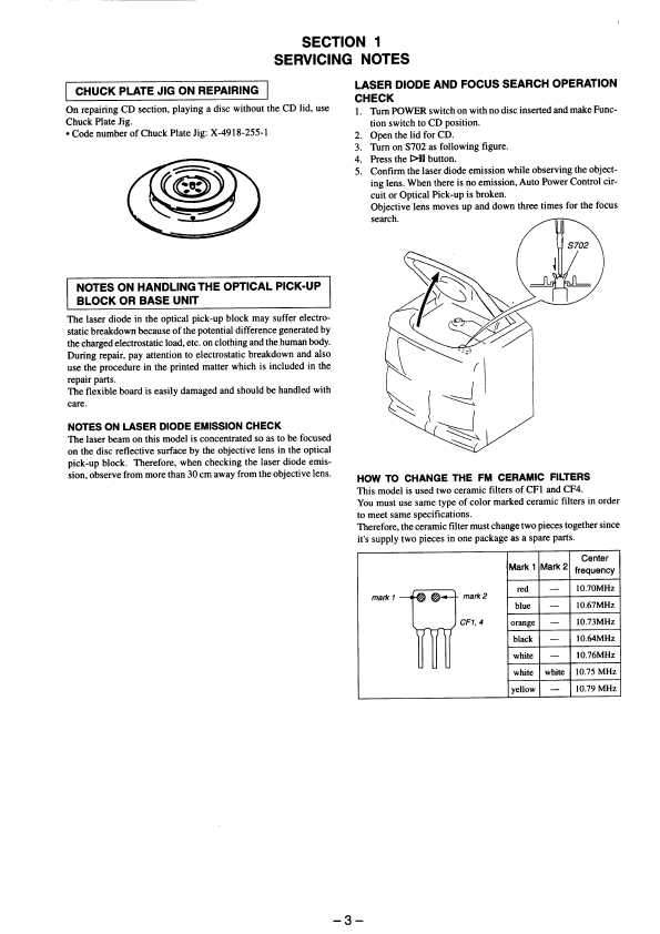 Сервисная инструкция Sony CFD-ZW200L, CFD-ZW220L