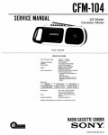 Сервисная инструкция SONY CFM-104