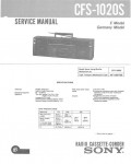 Сервисная инструкция Sony CFS-1020S