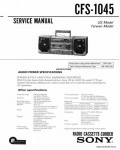 Сервисная инструкция SONY CFS-1045
