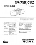 Сервисная инструкция Sony CFS-200S, CFS-215S