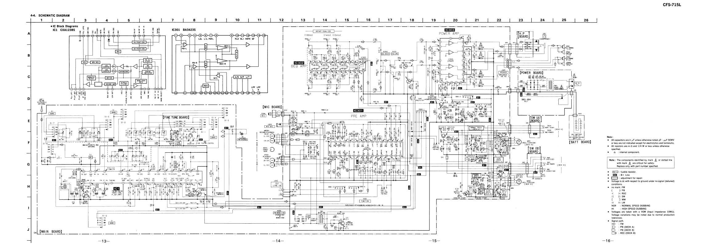 Сервисная инструкция Sony CFS-715L