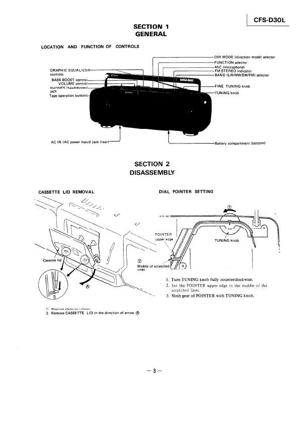 Сервисная инструкция Sony CFS-D30L