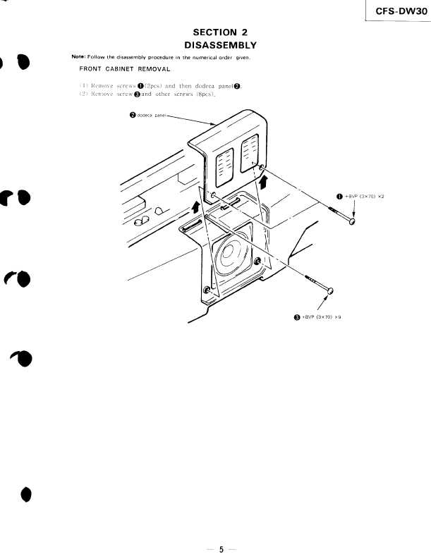 Сервисная инструкция Sony CFS-DW30