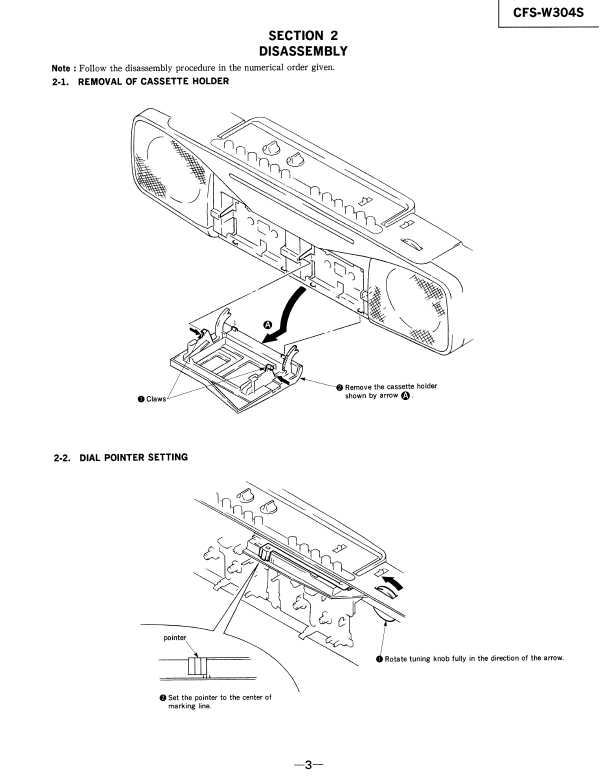 Сервисная инструкция Sony CFS-W304S