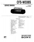 Сервисная инструкция Sony CFS-W338S