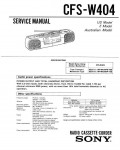 Сервисная инструкция Sony CFS-W404