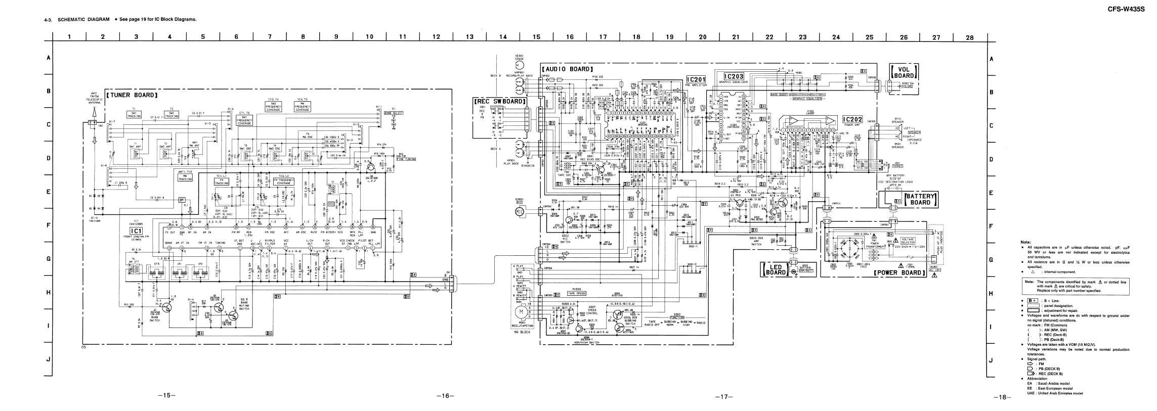 Схема sony cfs w430s