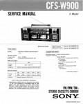 Сервисная инструкция SONY CFS-W900