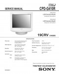 Сервисная инструкция Sony CPD-G410R (19CRV)
