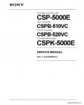 Сервисная инструкция SONY CSP-5000E VOL.1, 1st-edition