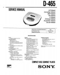 Сервисная инструкция Sony D-465