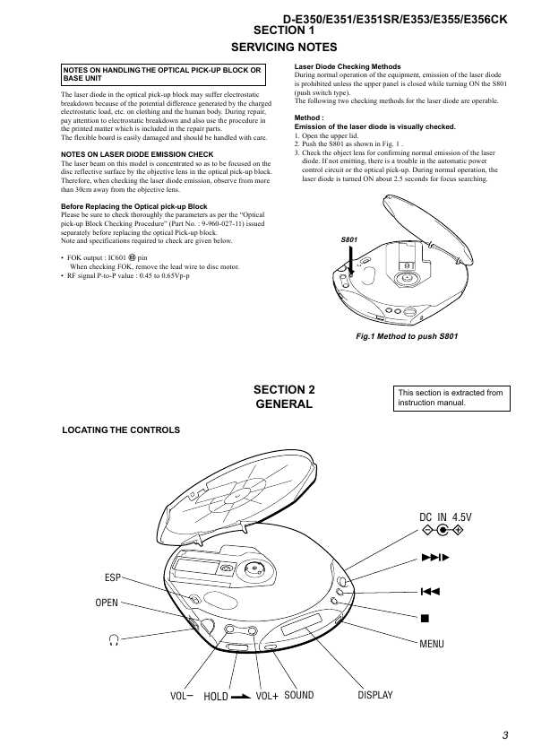 Сервисная инструкция Sony D-E350, D-E351, D-E351SR, D-E353, D-E355, D-E356CK