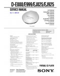 Сервисная инструкция Sony D-E888, D-E999, D-EJ825, D-EJ925