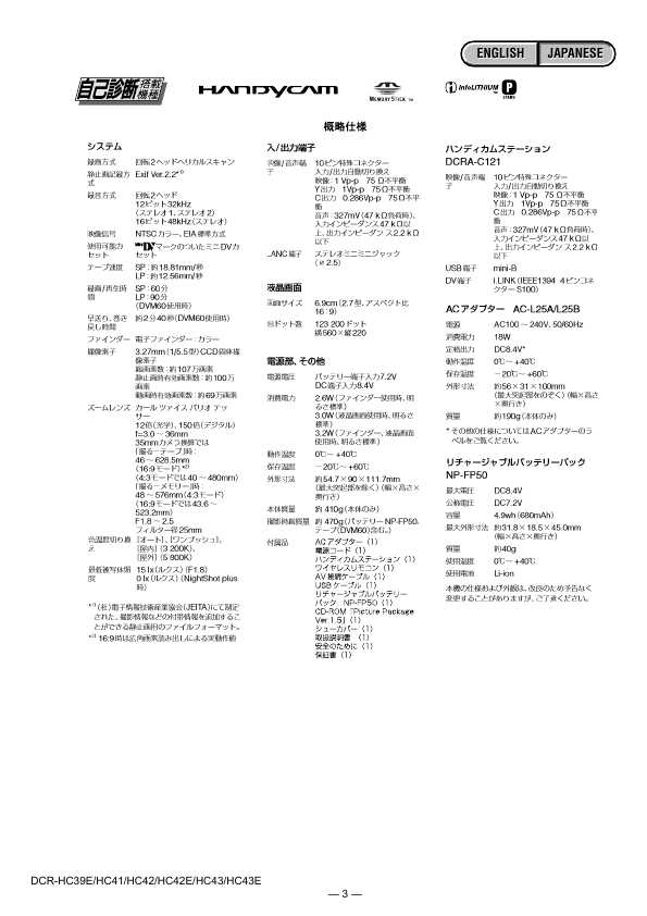 Сервисная инструкция Sony DCR-HC39E, DCR-HC41, DCR-HC42E, DCR-HC43E, Level 2