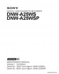 Сервисная инструкция SONY DNW-A25WS, MM VOL.1, 1st-edition