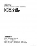 Сервисная инструкция SONY DNW-A28, MM VOL.1, 1st-edition