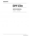 Сервисная инструкция SONY DPP-EX5 VOL.1, 1st-edition