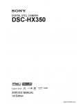 Сервисная инструкция SONY DSC-HX350, 1st-edition