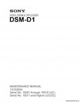 Сервисная инструкция SONY DSM-D1, MM, 1st-edition