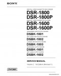 Сервисная инструкция SONY DSR-1800 VOL.2, 1st-edition, REV.1