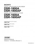 Сервисная инструкция SONY DSR-1800A VOL.2, 1st-edition, REV.1