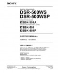 Сервисная инструкция Sony DSR-500, VOL2