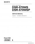 Сервисная инструкция SONY DSR-570WS VOL.1, 1st-edition, REV.1