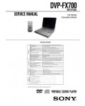 Сервисная инструкция Sony DVP-FX700