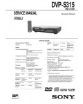 Сервисная инструкция Sony DVP-S315