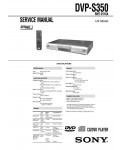 Сервисная инструкция Sony DVP-S350