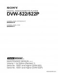 Сервисная инструкция SONY DVW-522, 522P, MM, PART.2 VOL.1, 1st-edition, REV.1
