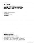 Сервисная инструкция SONY DVW-522, 522P, MM, PART.2 VOL.2, 1st-edition, REV.1