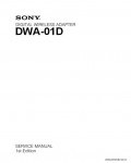 Сервисная инструкция SONY DWA-01D, 1st-edition