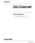 Сервисная инструкция SONY DXC-D30, D30P VOL.1