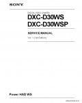 Сервисная инструкция SONY DXC-D30WS VOL.1, 1st-edition