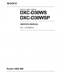 Сервисная инструкция Sony DXC-D30WS, Volume 1