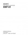 Сервисная инструкция Sony DXF-51