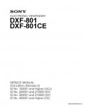 Сервисная инструкция SONY DXF-801, 2ND, ED, REV.2