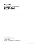 Сервисная инструкция SONY DXF-801, 3ND, ED