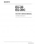 Сервисная инструкция SONY EU-20, FSM, 1st-edition, REV.2