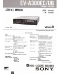 Сервисная инструкция Sony EV-A300EC, UB