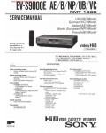 Сервисная инструкция Sony EV-S9000E