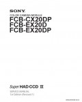 Сервисная инструкция SONY FCB-CX20, 1st-edition, REV.1