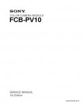 Сервисная инструкция SONY FCB-PV10, 1st-edition