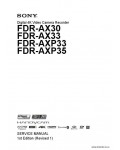 Сервисная инструкция SONY FDR-AX30, AX33, AXP33, AXP35, 1st-edition, REV.1
